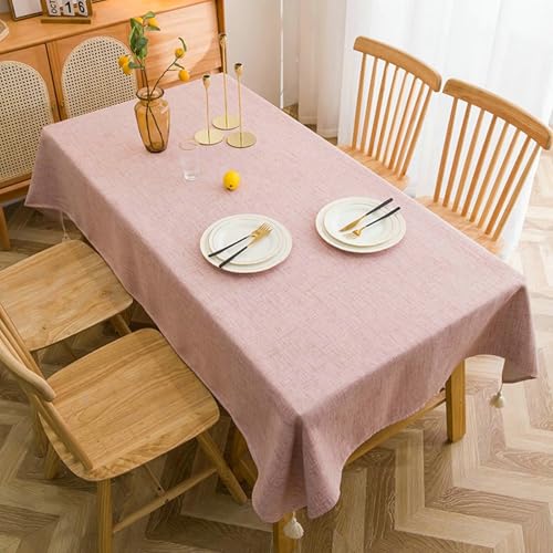 Ayoiow Rosa Tischdecke Rechteckig 120x170 Polyester Baumwolle Tischdecke Fleckenabweisend Volltonfarbe Dauerhaft für Esszimmer Ayoiow Rosa Tischdecke Rechteckig 120x170 Polyester Baumwolle Tischdecke Fleckenabweisend Volltonfarbe Dauerhaft für Esszimmer von Ayoiow