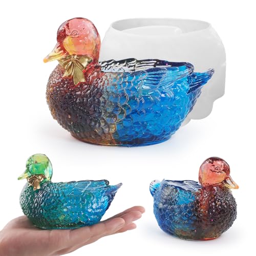 Duck Jar Resin Formen Silikon, Jars Silikonformen mit Deckel für Epoxidharz Gießen für DIY Schmuck Aufbewahrungsbox, Süßigkeiten Container, Home Decoration Duck Jar Resin Formen Silikon, Jars Silikonformen mit Deckel für Epoxidharz Gießen für DIY Schmuck Aufbewahrungsbox, Süßigkeiten Container, Home Decoration von Ayolofei