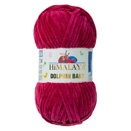 Himalaya Dolphin Baby 120m, 100g |Beere I 100% Polyester I Strickgarn I Flauschwolle I Babywolle I kuschelweiche Wolle für Ihr Baby I Chenillewolle I zum Stricken oder Häkeln Himalaya Dolphin Baby 120m, 100g |Beere I 100% Polyester I Strickgarn I Flauschwolle I Babywolle I kuschelweiche Wolle für Ihr Baby I Chenillewolle I zum Stricken oder Häkeln von AyosTex