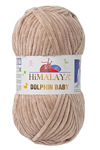 Himalaya Dolphin Baby 120m, 100g |Beige I 100% Polyester I Strickgarn I Flauschwolle I Babywolle I kuschelweiche Wolle für Ihr Baby I Chenillewolle I zum Stricken oder Häkeln Himalaya Dolphin Baby 120m, 100g |Beige I 100% Polyester I Strickgarn I Flauschwolle I Babywolle I kuschelweiche Wolle für Ihr Baby I Chenillewolle I zum Stricken oder Häkeln von AyosTex