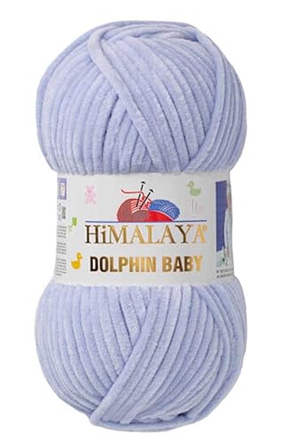 Himalaya Dolphin Baby 120m, 100g |Blau Grau I 100% Polyester I Strickgarn I Flauschwolle I Babywolle I kuschelweiche Wolle für Ihr Baby I Chenillewolle I zum Stricken oder Häkeln Himalaya Dolphin Baby 120m, 100g |Blau Grau I 100% Polyester I Strickgarn I Flauschwolle I Babywolle I kuschelweiche Wolle für Ihr Baby I Chenillewolle I zum Stricken oder Häkeln von AyosTex