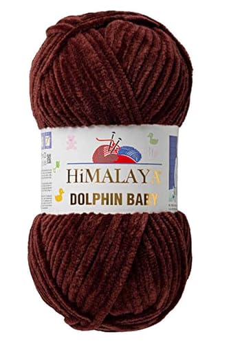 Himalaya Dolphin Baby 120m, 100g |Braun I 100% Polyester I Strickgarn I Flauschwolle I Babywolle I kuschelweiche Wolle für Ihr Baby I Chenillewolle I zum Stricken oder Häkeln Himalaya Dolphin Baby 120m, 100g |Braun I 100% Polyester I Strickgarn I Flauschwolle I Babywolle I kuschelweiche Wolle für Ihr Baby I Chenillewolle I zum Stricken oder Häkeln von AyosTex