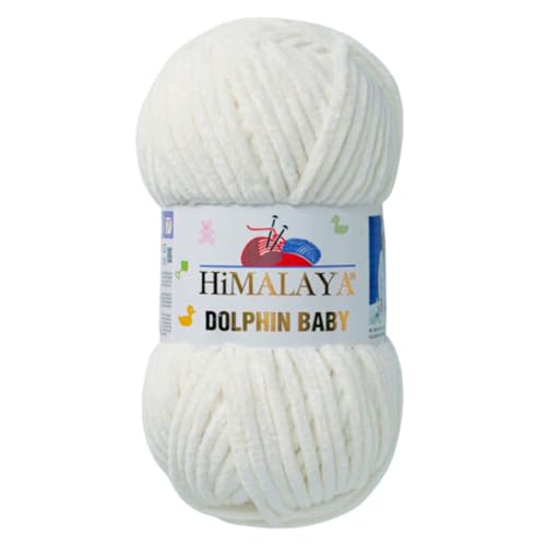 Himalaya Dolphin Baby 120m, 100g |Cream I 100% Polyester I Strickgarn I Flauschwolle I Babywolle I kuschelweiche Wolle für Ihr Baby I Chenillewolle I zum Stricken oder Häkeln Himalaya Dolphin Baby 120m, 100g |Cream I 100% Polyester I Strickgarn I Flauschwolle I Babywolle I kuschelweiche Wolle für Ihr Baby I Chenillewolle I zum Stricken oder Häkeln von AyosTex
