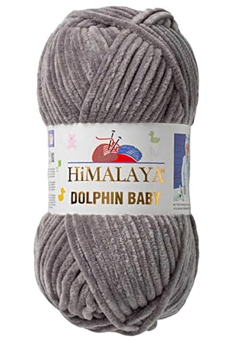 Himalaya Dolphin Baby 120m, 100g |Dunkles Grau I 100% Polyester I Strickgarn I Flauschwolle I Babywolle I kuschelweiche Wolle für Ihr Baby I Chenillewolle I zum Stricken oder Häkeln Himalaya Dolphin Baby 120m, 100g |Dunkles Grau I 100% Polyester I Strickgarn I Flauschwolle I Babywolle I kuschelweiche Wolle für Ihr Baby I Chenillewolle I zum Stricken oder Häkeln von AyosTex