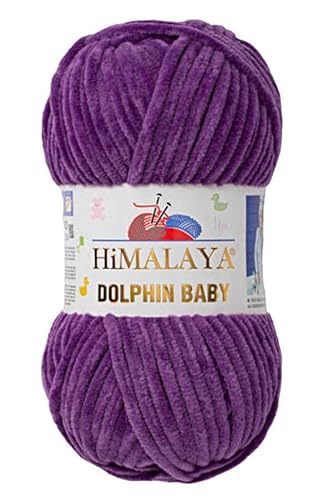 Himalaya Dolphin Baby 120m, 100g |Dunkles Lila I 100% Polyester I Strickgarn I Flauschwolle I Babywolle I kuschelweiche Wolle für Ihr Baby I Chenillewolle I zum Stricken oder Häkeln Himalaya Dolphin Baby 120m, 100g |Dunkles Lila I 100% Polyester I Strickgarn I Flauschwolle I Babywolle I kuschelweiche Wolle für Ihr Baby I Chenillewolle I zum Stricken oder Häkeln von AyosTex