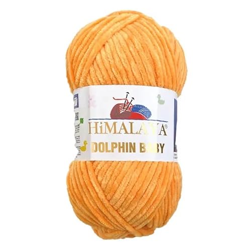 Himalaya Dolphin Baby 120m, 100g |Dunkles Orange I 100% Polyester I Strickgarn I Flauschwolle I Babywolle I kuschelweiche Wolle für Ihr Baby I Chenillewolle I zum Stricken oder Häkeln Himalaya Dolphin Baby 120m, 100g |Dunkles Orange I 100% Polyester I Strickgarn I Flauschwolle I Babywolle I kuschelweiche Wolle für Ihr Baby I Chenillewolle I zum Stricken oder Häkeln von AyosTex