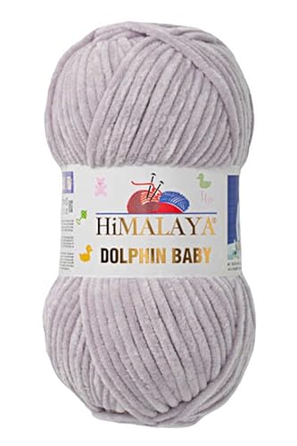 Himalaya Dolphin Baby 120m, 100g |Grau I 100% Polyester I Strickgarn I Flauschwolle I Babywolle I kuschelweiche Wolle für Ihr Baby I Chenillewolle I zum Stricken oder Häkeln Himalaya Dolphin Baby 120m, 100g |Grau I 100% Polyester I Strickgarn I Flauschwolle I Babywolle I kuschelweiche Wolle für Ihr Baby I Chenillewolle I zum Stricken oder Häkeln von AyosTex