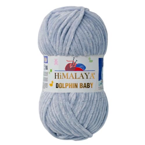 Himalaya Dolphin Baby 120m, 100g |Grau I 100% Polyester I Strickgarn I Flauschwolle I Babywolle I kuschelweiche Wolle für Ihr Baby I Chenillewolle I zum Stricken oder Häkeln Himalaya Dolphin Baby 120m, 100g |Grau I 100% Polyester I Strickgarn I Flauschwolle I Babywolle I kuschelweiche Wolle für Ihr Baby I Chenillewolle I zum Stricken oder Häkeln von AyosTex
