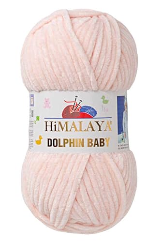 Himalaya Dolphin Baby 120m, 100g |Hautfarben I 100% Polyester I Strickgarn I Flauschwolle I Babywolle I kuschelweiche Wolle für Ihr Baby I Chenillewolle I zum Stricken oder Häkeln Himalaya Dolphin Baby 120m, 100g |Hautfarben I 100% Polyester I Strickgarn I Flauschwolle I Babywolle I kuschelweiche Wolle für Ihr Baby I Chenillewolle I zum Stricken oder Häkeln von AyosTex