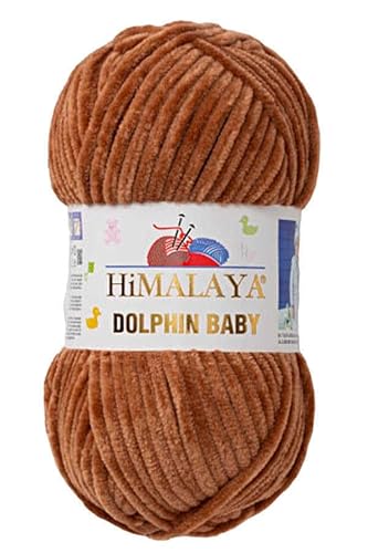 Himalaya Dolphin Baby 120m, 100g |Helles Braun I 100% Polyester I Strickgarn I Flauschwolle I Babywolle I kuschelweiche Wolle für Ihr Baby I Chenillewolle I zum Stricken oder Häkeln Himalaya Dolphin Baby 120m, 100g |Helles Braun I 100% Polyester I Strickgarn I Flauschwolle I Babywolle I kuschelweiche Wolle für Ihr Baby I Chenillewolle I zum Stricken oder Häkeln von AyosTex