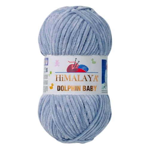 Himalaya Dolphin Baby 120m, 100g |Helles Grau I 100% Polyester I Strickgarn I Flauschwolle I Babywolle I kuschelweiche Wolle für Ihr Baby I Chenillewolle I zum Stricken oder Häkeln Himalaya Dolphin Baby 120m, 100g |Helles Grau I 100% Polyester I Strickgarn I Flauschwolle I Babywolle I kuschelweiche Wolle für Ihr Baby I Chenillewolle I zum Stricken oder Häkeln von AyosTex