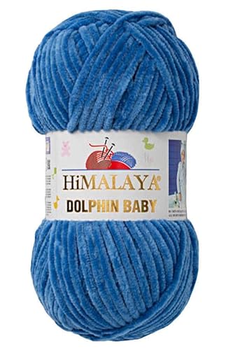Himalaya Dolphin Baby 120m, 100g |Jeans blau I 100% Polyester I Strickgarn I Flauschwolle I Babywolle I kuschelweiche Wolle für Ihr Baby I Chenillewolle I zum Stricken oder Häkeln Himalaya Dolphin Baby 120m, 100g |Jeans blau I 100% Polyester I Strickgarn I Flauschwolle I Babywolle I kuschelweiche Wolle für Ihr Baby I Chenillewolle I zum Stricken oder Häkeln von AyosTex