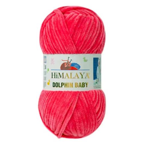 Himalaya Dolphin Baby 120m, 100g |Knalliges Pink I 100% Polyester I Strickgarn I Flauschwolle I Babywolle I kuschelweiche Wolle für Ihr Baby I Chenillewolle I zum Stricken oder Häkeln Himalaya Dolphin Baby 120m, 100g |Knalliges Pink I 100% Polyester I Strickgarn I Flauschwolle I Babywolle I kuschelweiche Wolle für Ihr Baby I Chenillewolle I zum Stricken oder Häkeln von AyosTex