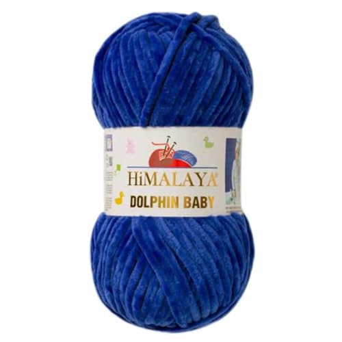 Himalaya Dolphin Baby 120m, 100g |Königsblau I 100% Polyester I Strickgarn I Flauschwolle I Babywolle I kuschelweiche Wolle für Ihr Baby I Chenillewolle I zum Stricken oder Häkeln Himalaya Dolphin Baby 120m, 100g |Königsblau I 100% Polyester I Strickgarn I Flauschwolle I Babywolle I kuschelweiche Wolle für Ihr Baby I Chenillewolle I zum Stricken oder Häkeln von AyosTex