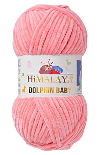 Himalaya Dolphin Baby 120m, 100g |Lachs I 100% Polyester I Strickgarn I Flauschwolle I Babywolle I kuschelweiche Wolle für Ihr Baby I Chenillewolle I zum Stricken oder Häkeln Himalaya Dolphin Baby 120m, 100g |Lachs I 100% Polyester I Strickgarn I Flauschwolle I Babywolle I kuschelweiche Wolle für Ihr Baby I Chenillewolle I zum Stricken oder Häkeln von AyosTex