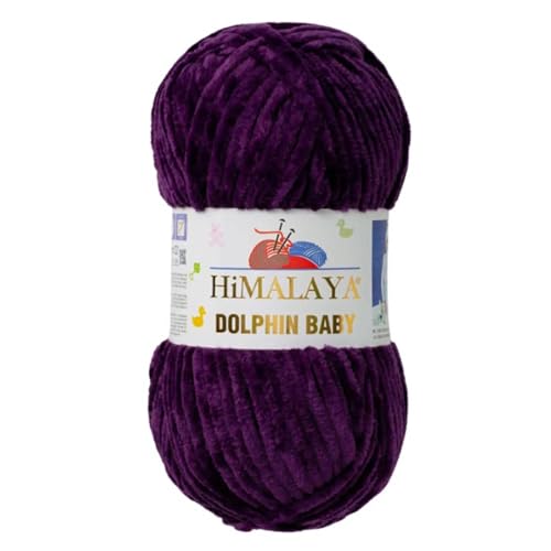 Himalaya Dolphin Baby 120m, 100g |Lila I 100% Polyester I Strickgarn I Flauschwolle I Babywolle I kuschelweiche Wolle für Ihr Baby I Chenillewolle I zum Stricken oder Häkeln Himalaya Dolphin Baby 120m, 100g |Lila I 100% Polyester I Strickgarn I Flauschwolle I Babywolle I kuschelweiche Wolle für Ihr Baby I Chenillewolle I zum Stricken oder Häkeln von AyosTex