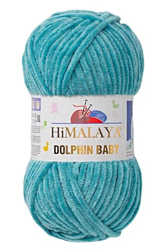 Himalaya Dolphin Baby 120m, 100g |Ozean Blau I 100% Polyester I Strickgarn I Flauschwolle I Babywolle I kuschelweiche Wolle für Ihr Baby I Chenillewolle I zum Stricken oder Häkeln Himalaya Dolphin Baby 120m, 100g |Ozean Blau I 100% Polyester I Strickgarn I Flauschwolle I Babywolle I kuschelweiche Wolle für Ihr Baby I Chenillewolle I zum Stricken oder Häkeln von AyosTex