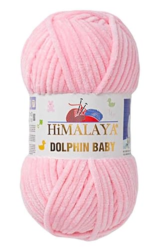 Himalaya Dolphin Baby 120m, 100g |Rosa I 100% Polyester I Strickgarn I Flauschwolle I Babywolle I kuschelweiche Wolle für Ihr Baby I Chenillewolle I zum Stricken oder Häkeln Himalaya Dolphin Baby 120m, 100g |Rosa I 100% Polyester I Strickgarn I Flauschwolle I Babywolle I kuschelweiche Wolle für Ihr Baby I Chenillewolle I zum Stricken oder Häkeln von AyosTex