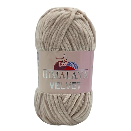 Himalaya Velvet Chenillegarn 120m, 100g I 100% Polyester I Strickgarn I Micropolyester Wolle I Flauschwolle I Chenillewolle I samt Wolle I zum Stricken oder Häkeln Himalaya Velvet Chenillegarn 120m, 100g I 100% Polyester I Strickgarn I Micropolyester Wolle I Flauschwolle I Chenillewolle I samt Wolle I zum Stricken oder Häkeln von AyosTex
