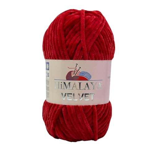 Himalaya Velvet Chenillegarn 120m, 100g I 100% Polyester I Strickgarn I Micropolyester Wolle I Flauschwolle I Chenillewolle I samt Wolle I zum Stricken oder Häkeln Himalaya Velvet Chenillegarn 120m, 100g I 100% Polyester I Strickgarn I Micropolyester Wolle I Flauschwolle I Chenillewolle I samt Wolle I zum Stricken oder Häkeln von AyosTex