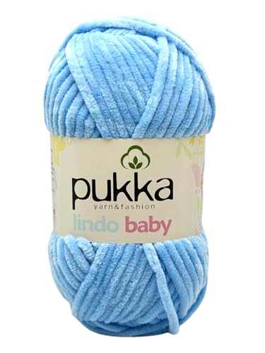 Pukka Lindo Baby Chenille Wolle 120m,100g | 100% Polyester | Amigurumi Garn | Kuschelwolle | Chenillewolle | Samtwolle zum Häkeln Pukka Lindo Baby Chenille Wolle 120m,100g | 100% Polyester | Amigurumi Garn | Kuschelwolle | Chenillewolle | Samtwolle zum Häkeln von AyosTex