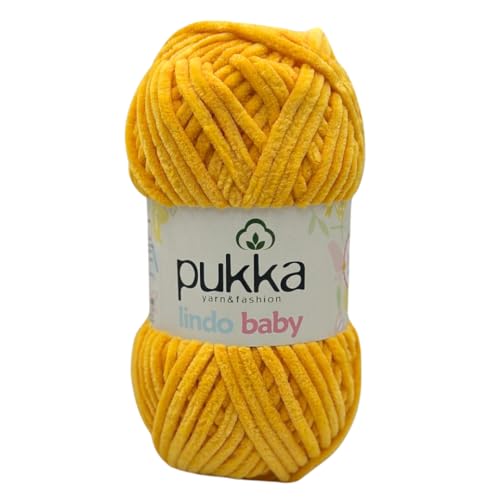 Pukka Lindo Baby Chenille Wolle 120m,100g | 100% Polyester | Amigurumi Garn | Kuschelwolle | Chenillewolle | Samtwolle zum Häkeln Pukka Lindo Baby Chenille Wolle 120m,100g | 100% Polyester | Amigurumi Garn | Kuschelwolle | Chenillewolle | Samtwolle zum Häkeln von AyosTex