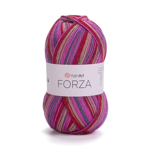Yarnart Forza 100g 420m l 75% Wolle l 25% Polyamid l Sockenwolle l Strickgarn von AyosTex