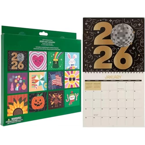 2026 Wall Calendar Diamond Painting Kit, Creative Design Thick Paper Calendar Diamond Art Painting, 12 Month Home Office Calendar 2026 Wall Calendar Diamond Painting Kit, Creative Design Thick Paper Calendar Diamond Art Painting, 12 Month Home Office Calendar von Ayrohk