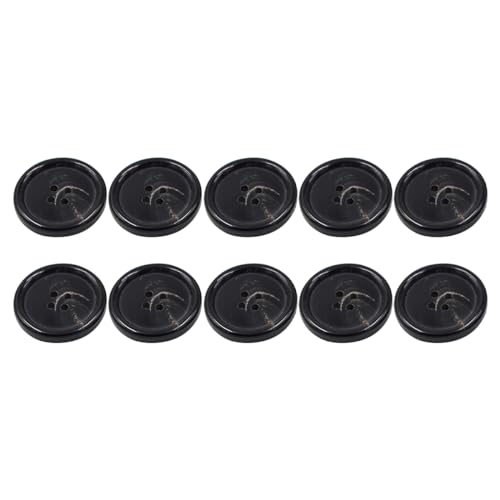 Ayuduots 10 Stück Naturhornknöpfe, 15 mm, 4-Loch, braune Büffelhorn-Nähknöpfe für Jacken, Blazer, Mäntel, Uniform von Ayuduots