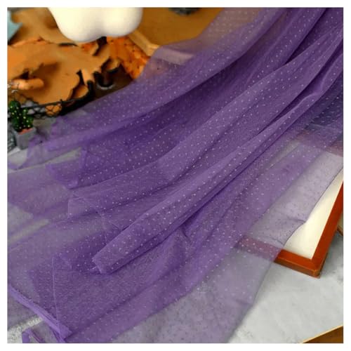 Ayuduots 62,99" x 39,37" Dots Net Mesh Tüll, Spitzenstoff, Nähmaterial für Verzierungen, DIY, Tutu, Rock, Kleid, Basteln von Ayuduots