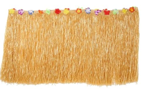 Ayztantine Tischdecke Hochzeit Party Dekoration Tisch Rock Sommer Strand Partys Dekoration Gras Tisch Rock Party Tisch Röcke für Partys Veranstaltungen, Hochzeiten, Bankette(Light Brown,276X30) von Ayztantine