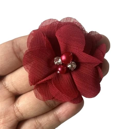 Chiffon Blumen 10 STÜCKE 2 "Mini Chiffon Stoff Blume for Hochzeitseinladung Künstliche Blumen for Kleid Dekoration(30) von Ayztantine