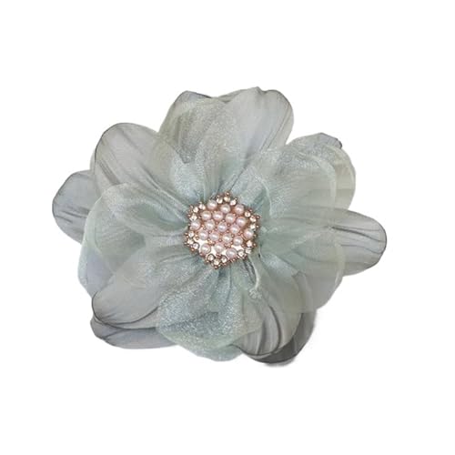 Chiffon Blumen 10 Stücke 9 CM Chiffon Stoff Blume Handgemachte DIY Künstliche Kleid Kopfbedeckungen Haarnadel Schuhe Dekoration(Green) von Ayztantine