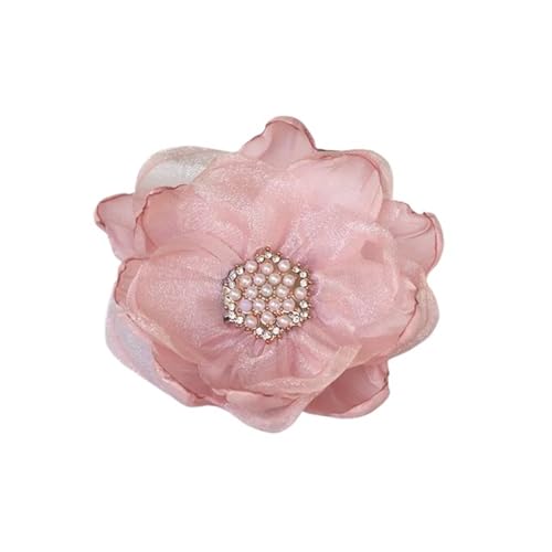 Chiffon Blumen 10 Stücke 9 CM Chiffon Stoff Blume Handgemachte DIY Künstliche Kleid Kopfbedeckungen Haarnadel Schuhe Dekoration(Pink) von Ayztantine