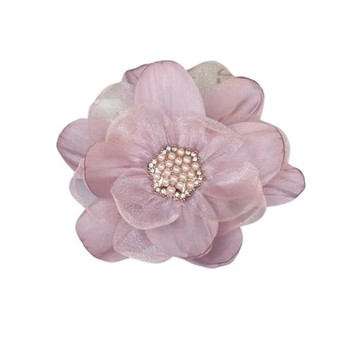 Chiffon Blumen 10 Stücke 9 CM Chiffon Stoff Blume Handgemachte DIY Künstliche Kleid Kopfbedeckungen Haarnadel Schuhe Dekoration(Purple) von Ayztantine