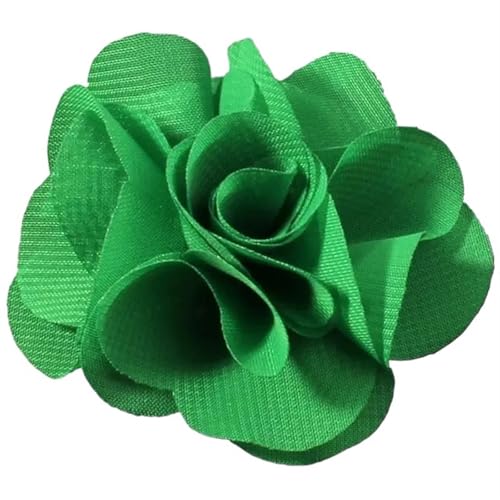 Chiffon Blumen 10 stücke 2,6 "Niedlichen Stoff Chiffon Haar Blume Spitze Trim Patch Applique Hochzeit(Green) von Ayztantine