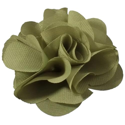 Chiffon Blumen 10 stücke 2,6 "Niedlichen Stoff Chiffon Haar Blume Spitze Trim Patch Applique Hochzeit(Grey Green) von Ayztantine