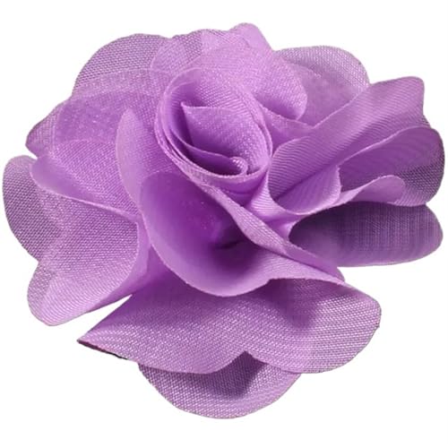 Chiffon Blumen 10 stücke 2,6 "Niedlichen Stoff Chiffon Haar Blume Spitze Trim Patch Applique Hochzeit(Lavender) von Ayztantine