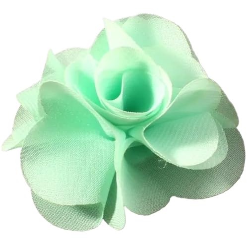 Chiffon Blumen 10 stücke 2,6 "Niedlichen Stoff Chiffon Haar Blume Spitze Trim Patch Applique Hochzeit(Lt Green) von Ayztantine