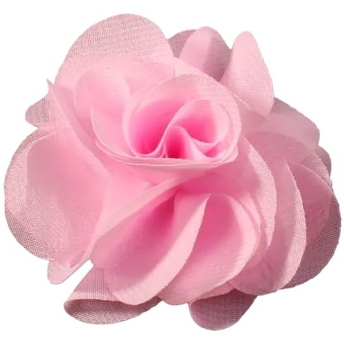 Chiffon Blumen 10 stücke 2,6 "Niedlichen Stoff Chiffon Haar Blume Spitze Trim Patch Applique Hochzeit(Pink) von Ayztantine