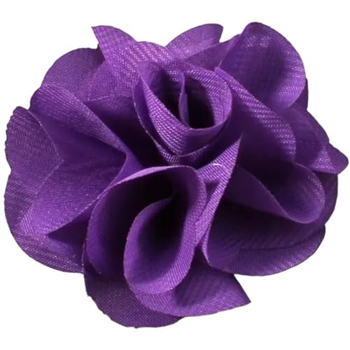 Chiffon Blumen 10 stücke 2,6 "Niedlichen Stoff Chiffon Haar Blume Spitze Trim Patch Applique Hochzeit(Purple) von Ayztantine
