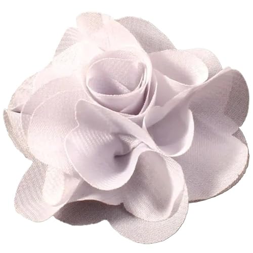 Chiffon Blumen 10 stücke 2,6 "Niedlichen Stoff Chiffon Haar Blume Spitze Trim Patch Applique Hochzeit(SilverGray) von Ayztantine