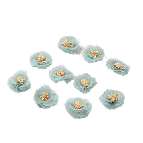 Chiffon Blumen 2,5 cm Chiffon Künstliche Blumen Gefälschte for Home Decor Hochzeit Party Dekoration Braut Zubehör(B-1) von Ayztantine