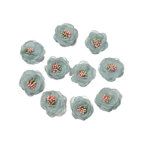 Chiffon Blumen 2,5 cm Chiffon Künstliche Blumen Gefälschte for Home Decor Hochzeit Party Dekoration Braut Zubehör(C-4) von Ayztantine