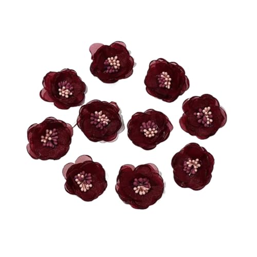 Chiffon Blumen 2,5 cm Chiffon Künstliche Blumen Gefälschte for Home Decor Hochzeit Party Dekoration Braut Zubehör(C-6) von Ayztantine