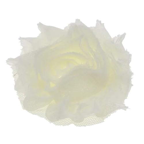 Chiffon Blumen 20 stücke 5, cm Künstliche Blume Shabby Chiffon Handgemachte Kopf DIY Kopfbedeckungen Hochzeit Dekoration Candy Box Zubehör(Beige) von Ayztantine