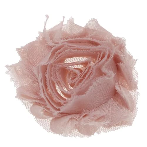 Chiffon Blumen 20 stücke 5, cm Künstliche Blume Shabby Chiffon Handgemachte Kopf DIY Kopfbedeckungen Hochzeit Dekoration Candy Box Zubehör(Light khaki) von Ayztantine