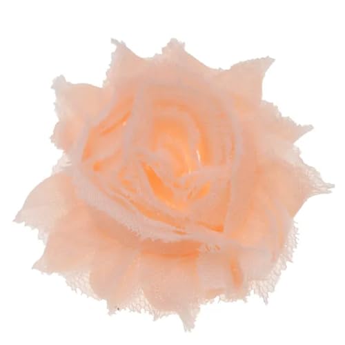 Chiffon Blumen 20 stücke 5, cm Künstliche Blume Shabby Chiffon Handgemachte Kopf DIY Kopfbedeckungen Hochzeit Dekoration Candy Box Zubehör(Peach) von Ayztantine