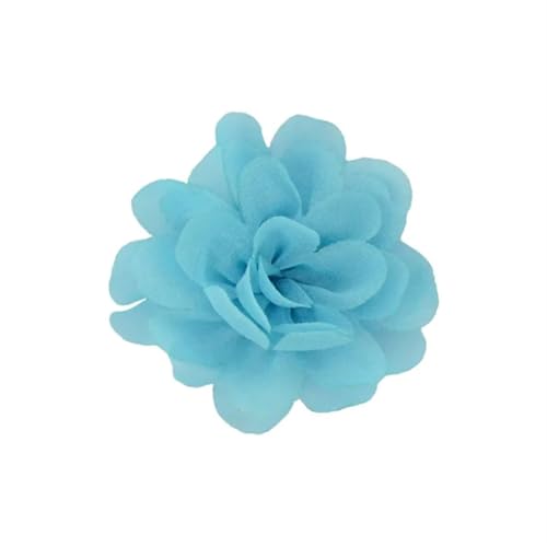 Chiffon Blumen 20 stücke Chiffon Stoff Blumen Diy Kopfbedeckungen Corsage Dekoration Nähen Kleidung Hüte Zubehör Blume Kopf(Blue) von Ayztantine
