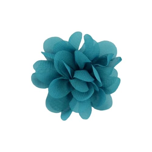 Chiffon Blumen 20 stücke Chiffon Stoff Blumen Diy Kopfbedeckungen Corsage Dekoration Nähen Kleidung Hüte Zubehör Blume Kopf(Deep Green) von Ayztantine